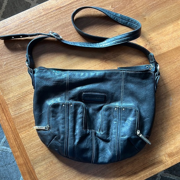 Stone Mountain Accessories Handbags - Stone Mountain Black Pebble Leather Bag